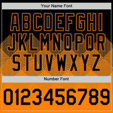 Load image into Gallery viewer, Custom Black Bay Orange 3D Pattern Design Gradient Square Shapes Authentic Baseball Jersey