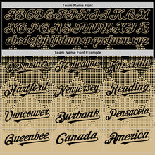 Load image into Gallery viewer, Custom Black Vegas Gold 3D Pattern Design Gradient Square Shapes Authentic Baseball Jersey