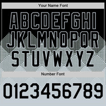 Load image into Gallery viewer, Custom Black Silver 3D Pattern Design Gradient Square Shapes Authentic Baseball Jersey