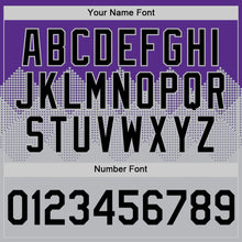 Load image into Gallery viewer, Custom Purple Black-Gray 3D Pattern Design Gradient Square Shapes Authentic Baseball Jersey