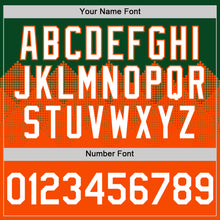 Load image into Gallery viewer, Custom Green White-Orange 3D Pattern Design Gradient Square Shapes Authentic Baseball Jersey