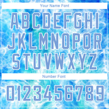 Load image into Gallery viewer, Custom Tie Dye Light Blue-White 3D Authentic Basketball Jersey