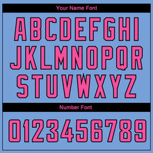 Load image into Gallery viewer, Custom Light Blue Pink-Black Side Panel Abstract Lines Authentic City Edition Basketball Jersey