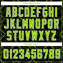 Load image into Gallery viewer, Custom Black Neon Green-White Geometric Shapes Authentic City Edition Basketball Jersey
