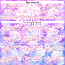 Load image into Gallery viewer, Custom Purple Light Pink-White 3D Pattern Design Jellyfish Authentic Baseball Jersey