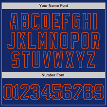 Load image into Gallery viewer, Custom Royal Orange 3D Pattern Design Abstract Splatter Grunge Art Authentic Baseball Jersey