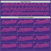 Load image into Gallery viewer, Custom Purple Pink 3D Pattern Design Abstract Splatter Grunge Art Authentic Baseball Jersey