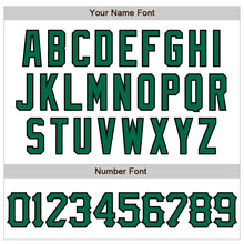 Load image into Gallery viewer, Custom White Kelly Green-Black 3D Pattern Design Abstract Splash Authentic Baseball Jersey