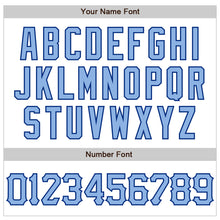 Load image into Gallery viewer, Custom White Light Blue-Royal 3D Pattern Design Abstract Splash Authentic Baseball Jersey