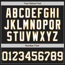 Load image into Gallery viewer, Custom Graffiti Pattern Black Red-Old Gold 3D Scratch Authentic Baseball Jersey