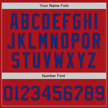 Load image into Gallery viewer, Custom Graffiti Pattern Royal-Red 3D Scratch Authentic Baseball Jersey