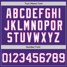 Load image into Gallery viewer, Custom Graffiti Pattern Purple Light Blue-Pink 3D Scratch Authentic Baseball Jersey