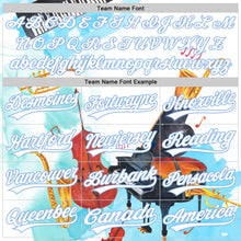 Load image into Gallery viewer, Custom White Light Blue 3D Pattern Design Music Festival Authentic Baseball Jersey