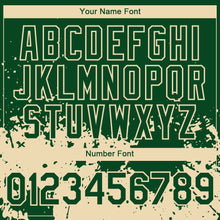 Load image into Gallery viewer, Custom Green City Cream 3D Pattern Design Abstract Splash Grunge Art Authentic Baseball Jersey