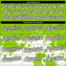 Load image into Gallery viewer, Custom Neon Green White-Black 3D Pattern Design Abstract Splash Grunge Art Authentic Baseball Jersey