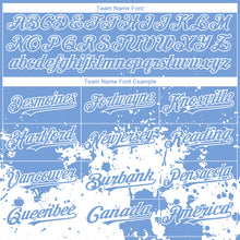 Load image into Gallery viewer, Custom Light Blue White 3D Pattern Design Abstract Splash Grunge Art Authentic Baseball Jersey