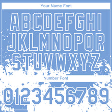 Load image into Gallery viewer, Custom Light Blue White 3D Pattern Design Abstract Splash Grunge Art Authentic Baseball Jersey