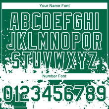 Load image into Gallery viewer, Custom Kelly Green White 3D Pattern Design Abstract Splash Grunge Art Authentic Baseball Jersey