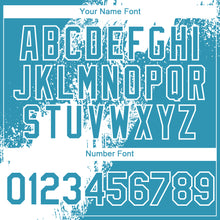 Load image into Gallery viewer, Custom Panther Blue White 3D Pattern Design Abstract Brush Stroke Authentic Baseball Jersey