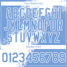 Load image into Gallery viewer, Custom Light Blue White 3D Pattern Design Abstract Brush Stroke Authentic Baseball Jersey