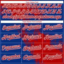 Load image into Gallery viewer, Custom Royal Red-White 3D Pattern Design Abstract Brush Stroke Authentic Baseball Jersey