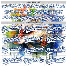 Load image into Gallery viewer, Custom White Royal 3D Pattern Design Crocodile Authentic Baseball Jersey