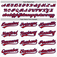 Load image into Gallery viewer, Custom White Red-Royal 3D Pattern Design Curve Lines Authentic Baseball Jersey