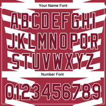 Load image into Gallery viewer, Custom Crimson White 3D Pattern Design Side Stripes Authentic Baseball Jersey