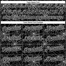 Load image into Gallery viewer, Custom Black White 3D Pattern Design Spider Web Authentic Baseball Jersey