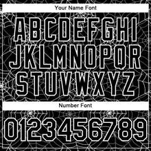 Load image into Gallery viewer, Custom Black White 3D Pattern Design Spider Web Authentic Baseball Jersey