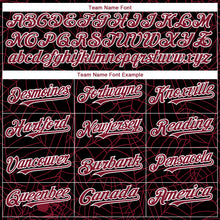 Load image into Gallery viewer, Custom Black Crimson-White 3D Pattern Design Spider Web Authentic Baseball Jersey