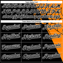 Load image into Gallery viewer, Custom Black Bay Orange-White 3D Pattern Design Spider Web Authentic Baseball Jersey