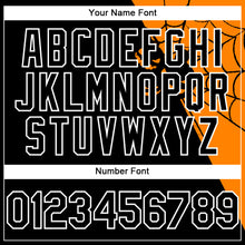 Load image into Gallery viewer, Custom Black Bay Orange-White 3D Pattern Design Spider Web Authentic Baseball Jersey