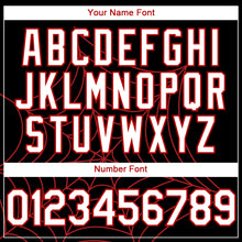 Load image into Gallery viewer, Custom Black White-Red 3D Pattern Design Spider Web Authentic Baseball Jersey