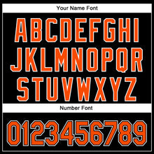 Load image into Gallery viewer, Custom Black Orange-White 3D Pattern Design Curve Solid Authentic Baseball Jersey
