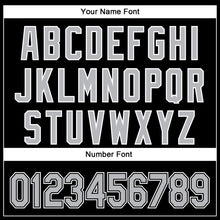 Load image into Gallery viewer, Custom Black Gray-White 3D Pattern Design Curve Solid Authentic Baseball Jersey