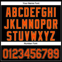 Load image into Gallery viewer, Custom Black Orange-Old Gold 3D Pattern Design Curve Solid Authentic Baseball Jersey