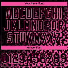 Load image into Gallery viewer, Custom Black Pink 3D Pattern Design Leopard Print Fade Fashion Authentic Baseball Jersey