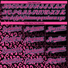 Load image into Gallery viewer, Custom Black Light Blue-Pink 3D Pattern Design Leopard Print Fade Fashion Authentic Baseball Jersey