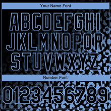 Load image into Gallery viewer, Custom Black Light Blue 3D Pattern Design Leopard Print Fade Fashion Authentic Baseball Jersey