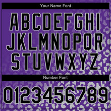 Load image into Gallery viewer, Custom Purple Black-Gray 3D Pattern Design Leopard Print Fade Fashion Authentic Baseball Jersey