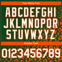Load image into Gallery viewer, Custom Green White-Orange 3D Pattern Design Leopard Print Fade Fashion Authentic Baseball Jersey