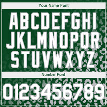 Load image into Gallery viewer, Custom Kelly Green White-Gray 3D Pattern Design Leopard Print Fade Fashion Authentic Baseball Jersey