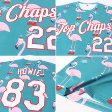 Load image into Gallery viewer, Custom Aqua White-Red Christmas 3D Performance T-Shirt