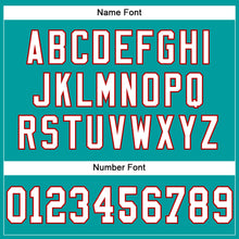 Load image into Gallery viewer, Custom Aqua White-Red Mesh Authentic Football Jersey