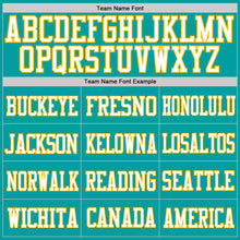 Load image into Gallery viewer, Custom Aqua White-Purple Mesh Authentic Football Jersey