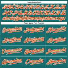 Load image into Gallery viewer, Custom Aqua Orange-White Authentic Sleeveless Baseball Jersey