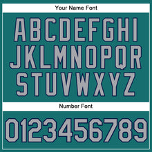 Load image into Gallery viewer, Custom Aqua Gray-Navy Authentic Sleeveless Baseball Jersey