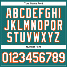 Load image into Gallery viewer, Custom Aqua White-Orange Authentic Sleeveless Baseball Jersey