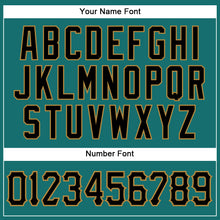 Load image into Gallery viewer, Custom Aqua Black-Old Gold Authentic Sleeveless Baseball Jersey